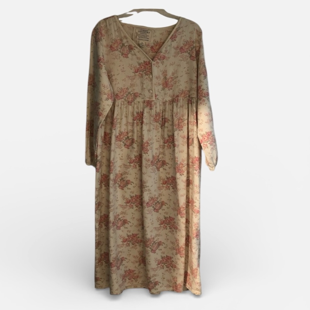 Vintage Victoria’s Secret Pink and Cream Floral Nightgown